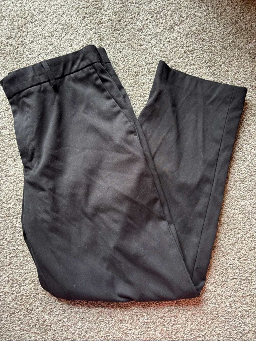 Van Heusen Black Men's Dress Trousers - Straight Leg